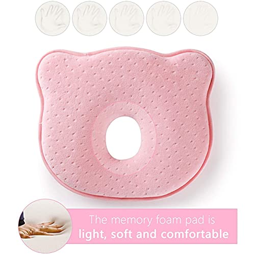 NewIncorrupt Suave, Suave, Transpirable, Ayuda de Viaje, Almohada para bebé recién Nacido, Forma de Cabeza, Espuma viscoelástica Suave para Dormir cómodamente para bebés