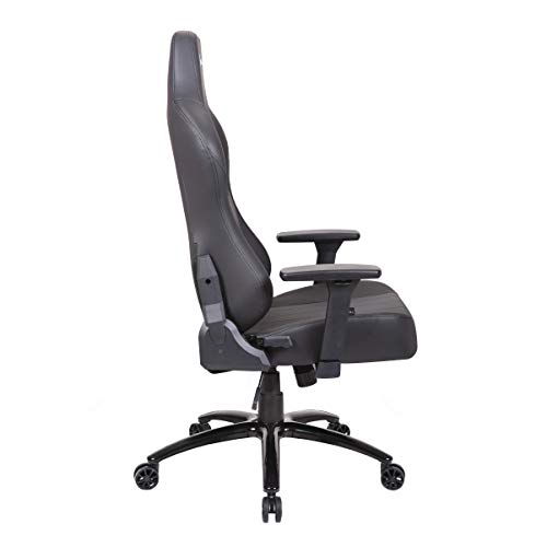 Newskill Akeron - Silla gaming profesional con marco de acero reforzado (sistema de balanceo, reclinable hasta 180 grados, reposabrazos 3D) - Color Negro