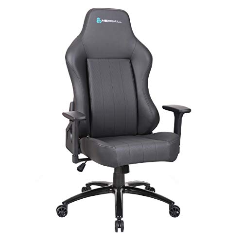 Newskill Akeron - Silla gaming profesional con marco de acero reforzado (sistema de balanceo, reclinable hasta 180 grados, reposabrazos 3D) - Color Negro