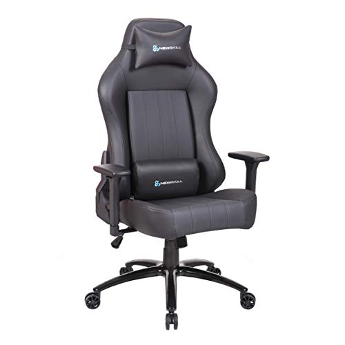 Newskill Akeron - Silla gaming profesional con marco de acero reforzado (sistema de balanceo, reclinable hasta 180 grados, reposabrazos 3D) - Color Negro