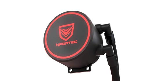 Nfortec Hydrus V2 Refrigeración Líquida 240mm con Ventilador LED Red de 120mm (Compatible con AMD e Intel) - Color Rojo