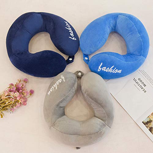 N/H Reposacabezas en Forma de Joroba Cuello Almohada Viaje conduciendo Cuello Cervical Almohada Almohada Siesta en Forma de U Almohada Regalo Lightblue