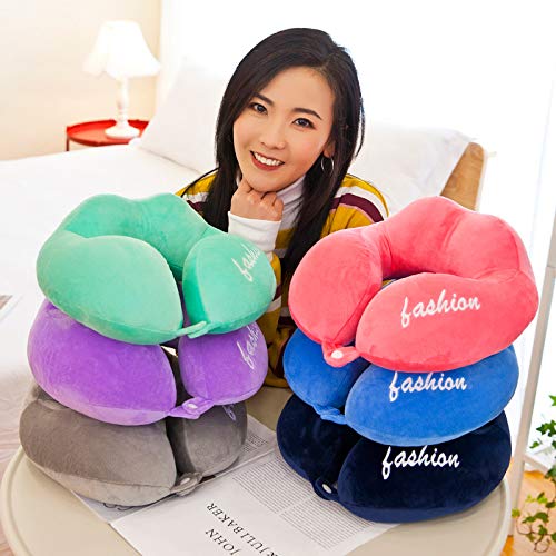 N/H Reposacabezas en Forma de Joroba Cuello Almohada Viaje conduciendo Cuello Cervical Almohada Almohada Siesta en Forma de U Almohada Regalo Purple