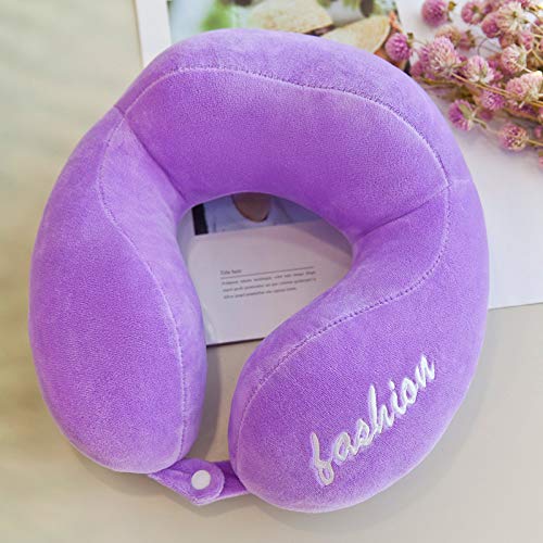 N/H Reposacabezas en Forma de Joroba Cuello Almohada Viaje conduciendo Cuello Cervical Almohada Almohada Siesta en Forma de U Almohada Regalo Purple