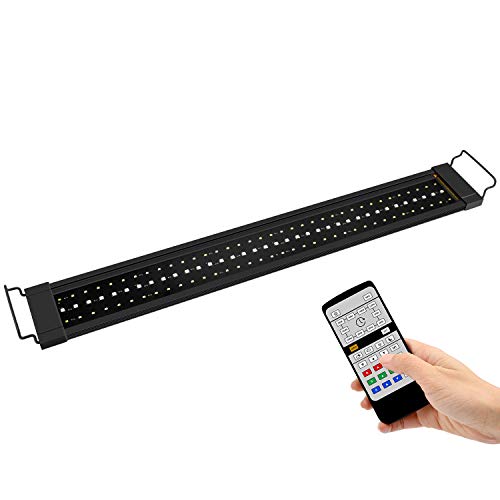 NICREW RGB Plus Luz LED Acuario, 24/7 Lámpara de la Planta de Acuario con Control Remoto, Acuario Completamente Automatizado luz LED, 77-110 cm, 22W