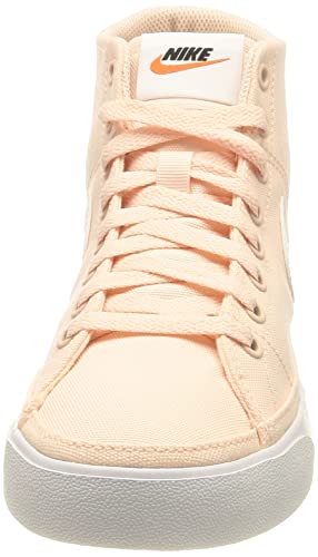 Nike Court Legacy Mid Canvas, Zapatos de Tenis Mujer, Palas Coral White Team Orange Black, 39 EU