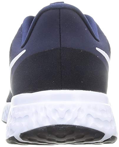 Nike Revolution 5, Zapatillas Hombre, Midnight Navy/White/Dark Obsidian, 44 EU