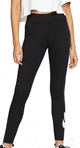 NIKE W NSW Legasee Lgng HW Futura Sport Trousers, Mujer, Black/White, XS