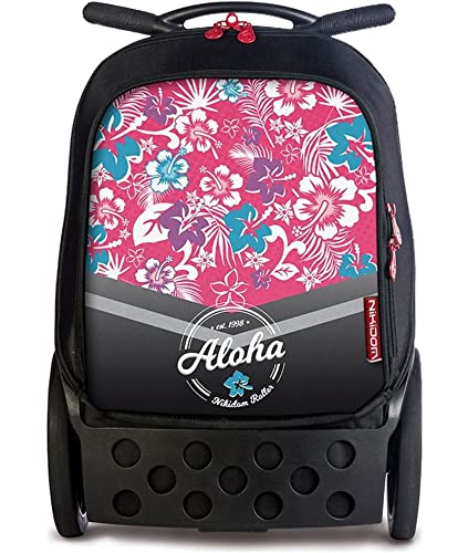 Nikidom - Roller XL Aloha - Mochila con Ruedas - Medidas 53 x 38 x 23 cm - Capacidad 27 litros - Trolley Escolar - Robusto - Ergonómico - Práctico - Asa Telescópica 3 Alturas - Manillar Push/Pull