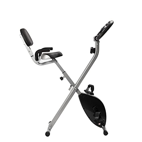 NIMO Bicicleta estática con sensores de pulso de mano,Bicicleta de Ejercicio 8 Niveles de Resistencia Magnética, Peso Máx. 120 kg Bicicleta estática de Fitness negro (X10)