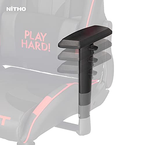 Nitho Hellcut Gaming Chair, E-Sports Racing Style Silla Ergonómica Para Computadora con Respaldo Alto Silla Giratoria, Rojo/Negro (Windows)