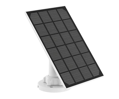 Nivian-Panel Solar para cámaras IP de Seguridad y vigilancia con bateria -Compatible Ezviz C3A y BC1C-Apta para Exterior IP65- Conector MicroUSB- DC 5V 3W- Cable 3 Metros