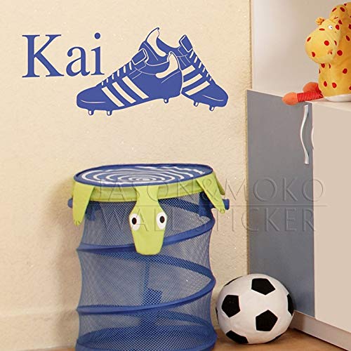 Nombre personalizado personalizado papel pintado niños tachonado botas pegatinas de pared calcomanía para niños bebé cuarto de niños decoración del hogar 22 * ​​50 cm