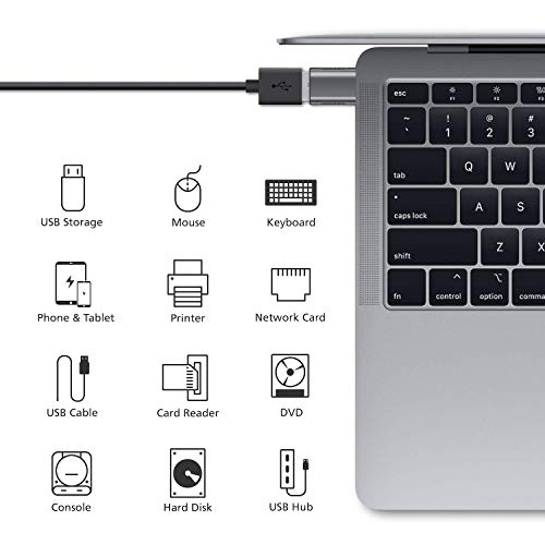 nonda Adaptador USB C a USB 3.0 (2 Pack), Adaptador USB-C a USB, USB Tipo-C a USB, Thunderbolt 3 a Adaptador USB hembra OTG para MacBook Pro 2020/19/18, MacBook Air 20/19/18 y Más dispositivos tipo C