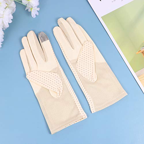 None - Guantes de protección UV para el cuidado de la piel, para conducir el coche, 1 par de guantes transpirables, pantalla táctil para mujer, color rosa