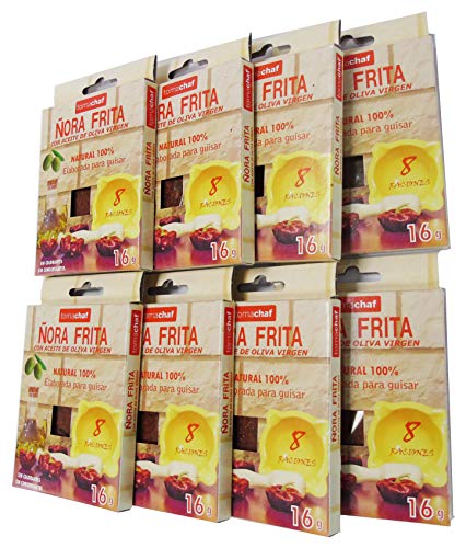 ÑORA FRITA CON ACE. DE OLIVA VIRGEN 8 ESTUCHES DE 16g. = 128g. ENVIO GRATIS