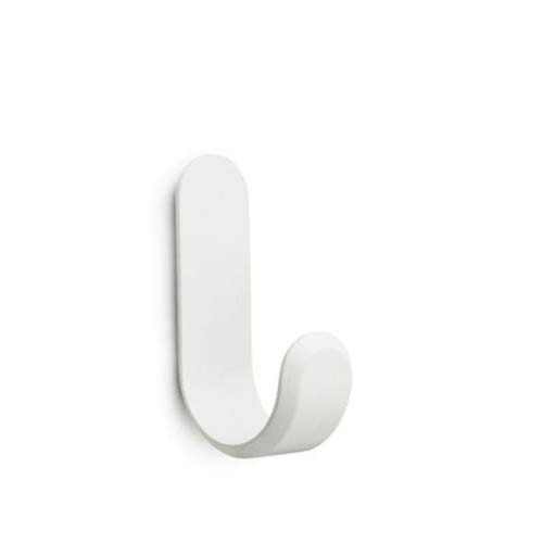 Normann Copenhagen Curve Ganchos de Pared, Blanco, Höhe: 17,70 cm Breite: 5,30 cm Tiefe: 10,00 cm