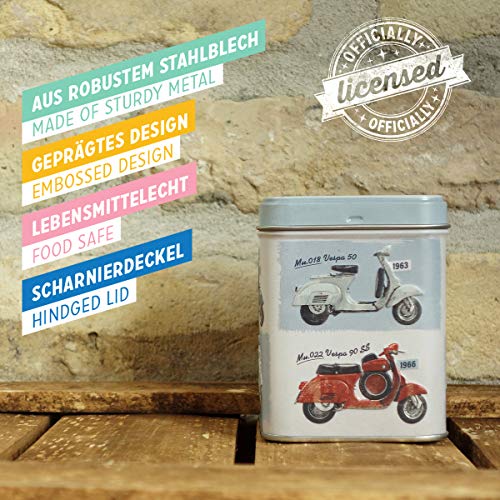 Nostalgic-Art Caja Retro Vespa – Idea de Regalo para Aficionados as Scooters, para Guardar té a Granel y bolsitas, Diseño Vintage, 100 g