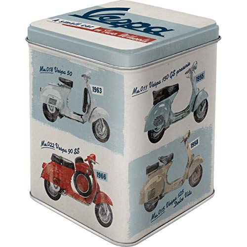 Nostalgic-Art Caja Retro Vespa – Idea de Regalo para Aficionados as Scooters, para Guardar té a Granel y bolsitas, Diseño Vintage, 100 g