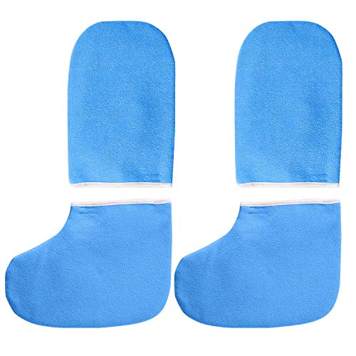 Noverlife cera de parafina botines guantes, mitones baño de cera Mano tratamiento de pies spa cubierta, Calor Terapia con aislamiento suaves del algodón manoplas Pies Cuidado de las manos