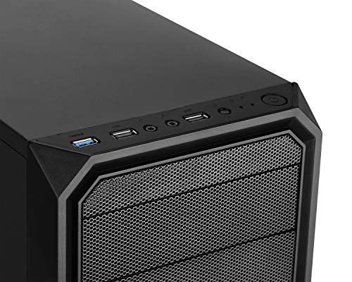 Nox Coolbay MX2 -NXCBAYMX2- Minitorre micro ATX, lector de tarjetas integrado, ventilador 120mm incluido, USB 3.0, hasta 4 discos duros, color negro