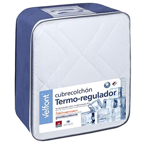 Nuevo Cubrecolchón Termo-regulador Outlast Algodón de Velfont (Cama 150). Nuevo Modelo con Tejido Rejilla, más eficiente.