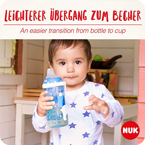 NUK Active Cup Vaso para aprender a beber, para niños de 12 meses o más, con boquilla antigoteo, clip y tapa protectora para viaje, 300 ml, sin bisfenol A, diseño de Winnie the Pooh de Disney