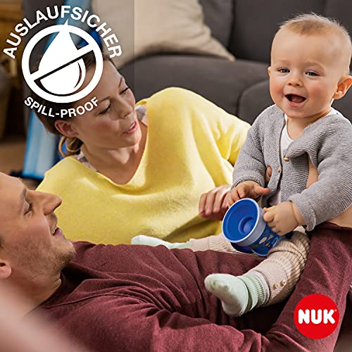 NUK Mini Magic Cup taza para sorber | Borde a prueba de derrames de 360° | +6 meses | Asas para facilitar la sujeción | Sin BPA | 160 ml | 2 unidades | Rosa