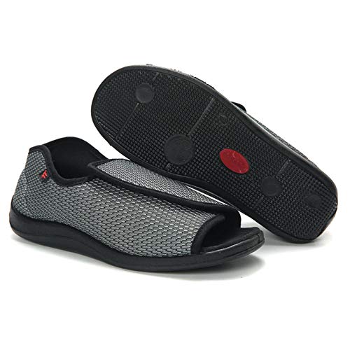 Nwarmsouth Zapatillas diabéticas Artritis Edema,Zapatos Especiales para Personas Mayores, pies hinchados después de una lesión zapatos-37_Black,Zapatos para pie diabético con Artritis Edema