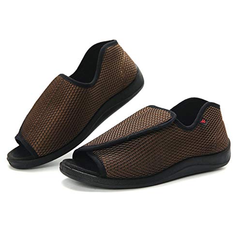 Nwarmsouth Zapatillas diabéticas Artritis Edema,Zapatos Especiales para Personas Mayores, pies hinchados después de una lesión zapatos-37_Black,Zapatos para pie diabético con Artritis Edema