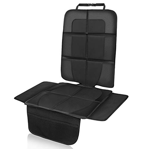 NWOUIIAY Protector Asiento Coche Impermeable Funda Asiento Coche Antideslizante Funda Silla Coche Tamaño Universal con 2 Organizadores Bolsillos Fácil de Limpiar Ideal para Asientos Infantiles