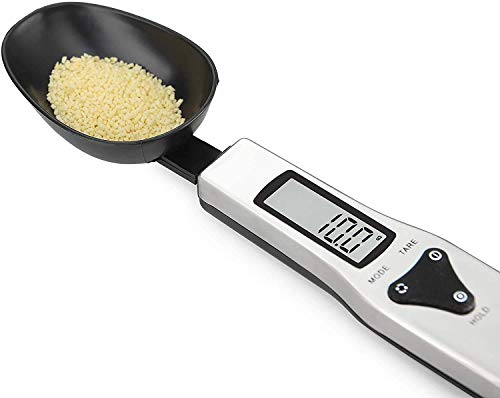 OBEST Báscula Digital para Alimentos, Cuchara de Medición Electrónica, Cuchara de Pesaje de Cocina con Pantalla LCD para Cocinar, Hornear, Harina, Especias, Medicina