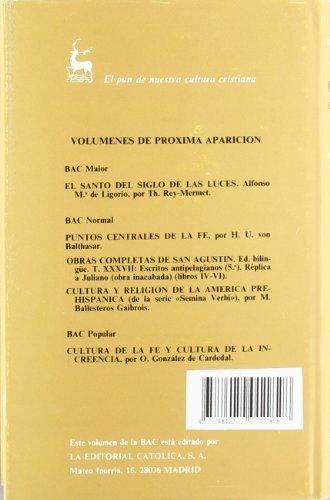 Obras completas de San Agustín. XXXVI: Escritos antipelagianos (4.º): Réplica a Juliano (Libros I-III): 462 (NORMAL)