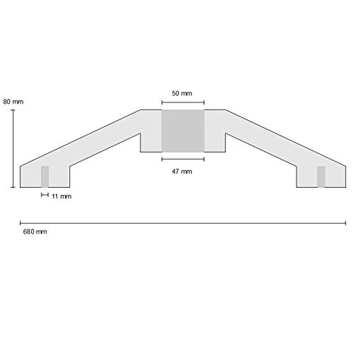 OfficeWorld Range Torniquete Base Silla de Oficina de Repuesto Torniquete Base Silla giratoria de Aluminio Fundido a presión en Cromo, diámetro del Orificio Central Ø 50mm