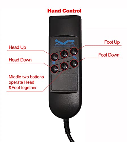 OKIN - Mando a distancia para cama elevable, motor de red motorizada eléctrico de dos motores