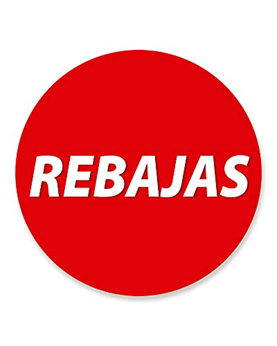 Olmedo Servicios Integrales Vinilos de Descuento Rebajas 50x50 cm - Cartel Adhesivo Ofertas - Vinilos Rebajas Escaparate - Pegatinas Adhesivas Rebajas - Adhesivo Cristal Ofertas Establecimiento