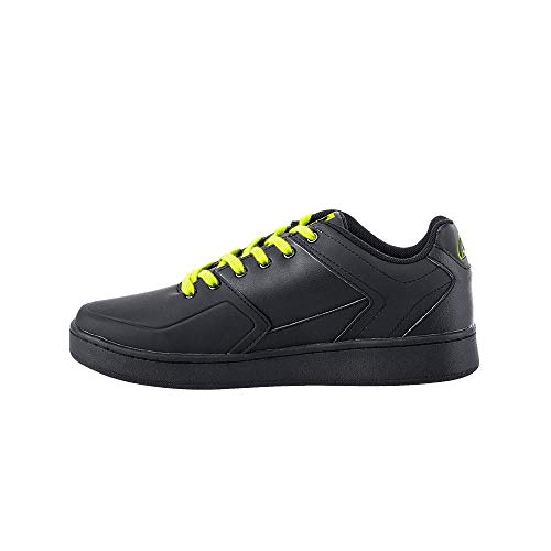 O'NEAL | Zapatillas de Bicicleta | MTB Downhill Freeride | Equilibrio Entre Agarre y posición del pie, Suela de Panal | Zapato de Pedal Plano con Clavos | Adultos | Negro Neón Amarillo | Talla 45