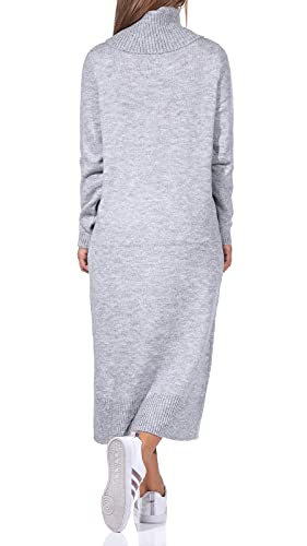 Only Onlbrandie L/S Roll Neck Dress Knt Noos Vestido, Gris Claro, L para Mujer