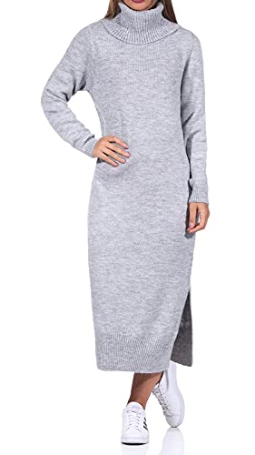 Only Onlbrandie L/S Roll Neck Dress Knt Noos Vestido, Gris Claro, L para Mujer