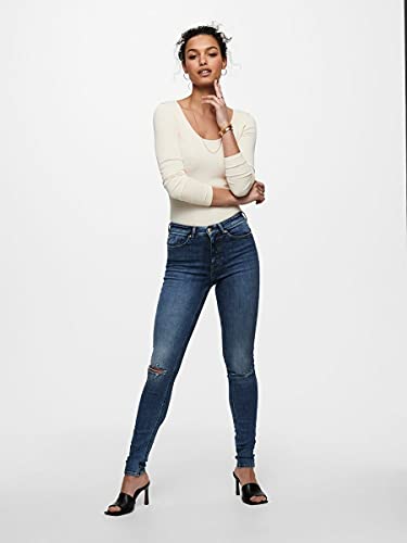 Only ONLPAOLA Life HW SK DNM AGI966 Noos Jeans, Denim Light Medium Blue Denim, XL / 34 De Las Mujeres