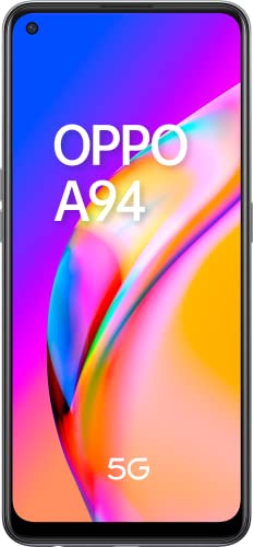 OPPO A94 5G - Pantalla 6,43" (AMOLED FHD+ 90Hz, 8 GB RAM+ 128 GB Almacenamiento, Mediatek Dimensity 800U, Cuádruple cámara 48+8+2+2 MP, 4310 mAh con carga rápida de 30 W) Negro [Versión ES/PT]