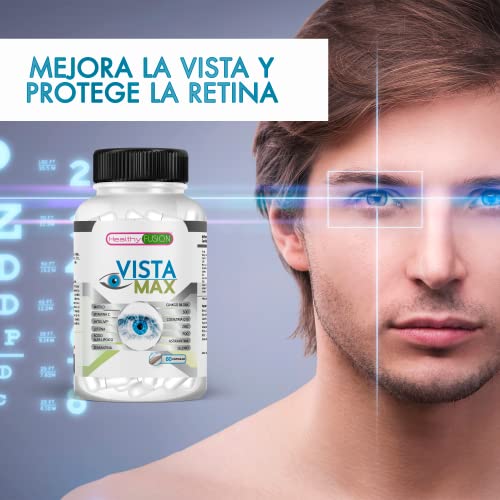 Optimizante y protector de la visión | Con luteína y mirtilo | Fortalece el tejido ocular y la retina | Mejora la visión | Tratamiento para la salud natural de los ojos | 60 Cápsulas