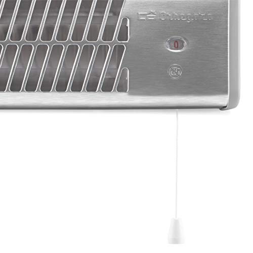 Orbegozo BB 5000 - Estufa de cuarzo para baño, selección de potencias mediante tirador, emisión instantánea de calor, pantalla orientable, 1200 W