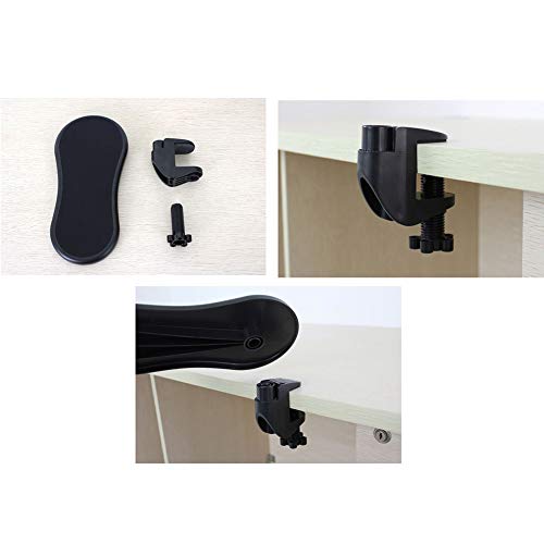 Ordenador Apoyabrazos para, ergonómico Ajustable del Escritorio de la computadora apoyabrazos, Ideal para Usar en el Hogar y la Oficina, reposabrazos de muñeca Ajustable，Negro,como Muestra la Imagen