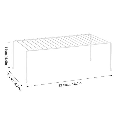 Organizador de armario de cocina Qiwode, estante de alambre de estante de almacenamiento de cocina para gabinetes de armario de cocina (paquete de 2)