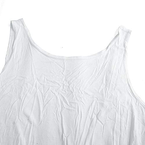 OrientalPort Camiseta de tirantes para mujer, sexy, espalda descubierta, camiseta de verano, casual, gimnasio, yoga, con nudo giratorio Blanco Small/Medium