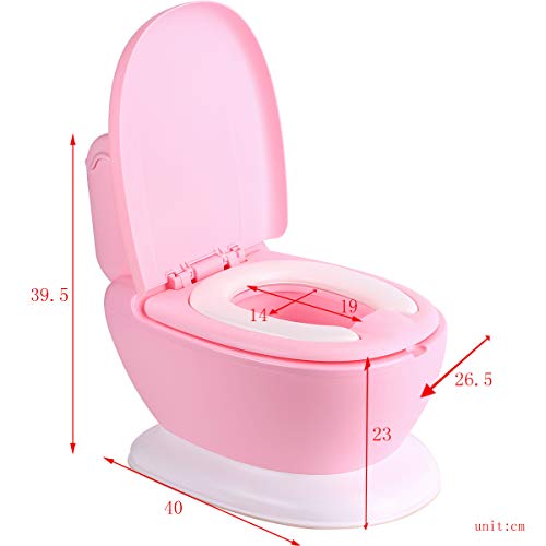 Orinal Infantil WC Portatil Niños: Orinales Bebe Infantiles Inodoro - Asiento Vater Water Urinario Niño Niña - Silla Urinal Bacinilla Infant - Réplica de Retrete Aprendizaje para Bebé con Sonidos Rosa