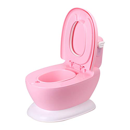 Orinal Infantil WC Portatil Niños: Orinales Bebe Infantiles Inodoro - Asiento Vater Water Urinario Niño Niña - Silla Urinal Bacinilla Infant - Réplica de Retrete Aprendizaje para Bebé con Sonidos Rosa