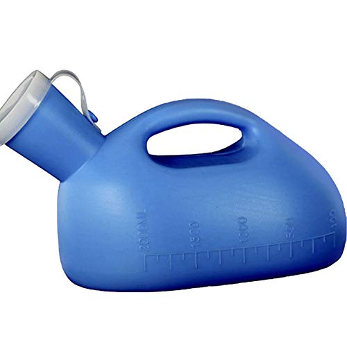 Orinales Para Hombres Orinal Grueso Y Firme Orinal, 2-en-1 2000mL Hombres Reutilizable Pee Jarra Botella De Orina Masculina Para Incontinencia Hospitalaria Ancianos Botella De Viaje Y Emergencia