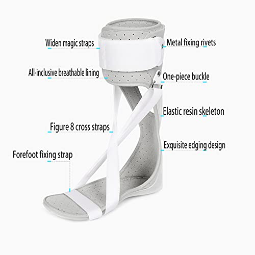 Ortesis De Pie Bota para Caminar Soporte para La Articulación Tobillo Pantorrilla Transpirable Ajustable Corrección Fija Dedo del Pie Transitable Lesiones Tobillo Pie Fracturas Esguinces,Right,S